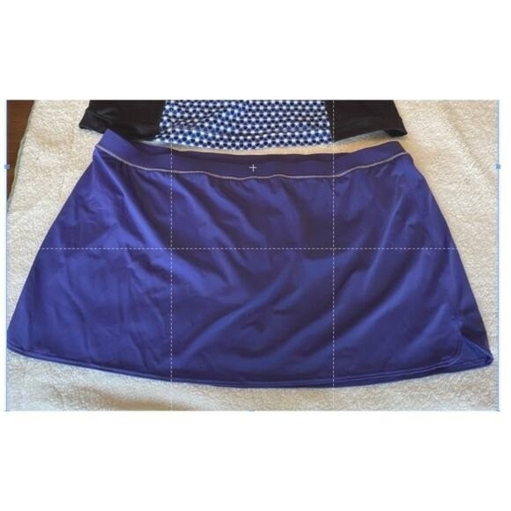 Lands End Tankini Swim Bottom‎ Skort 26W Blue Beach Vacation Resort Cruise